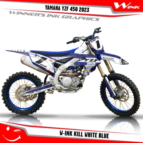 Yamaha-YZF-450-2023-graphics-kit-and-decals-with-design-W-ink-Kill-White-Blue