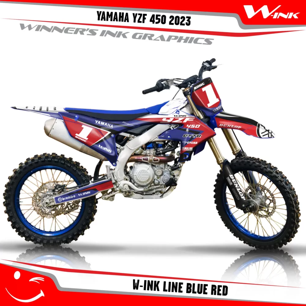 Yamaha-YZF-450-2023-graphics-kit-and-decals-with-design-W-ink-Line-Blue-Red