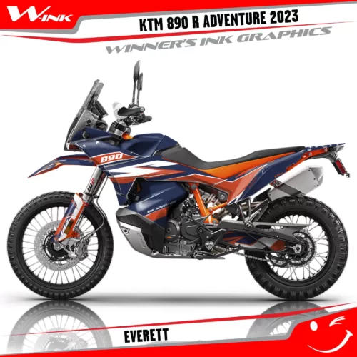 Adventure-890-R-2023-graphics-kit-and-decals-with-design-Everett