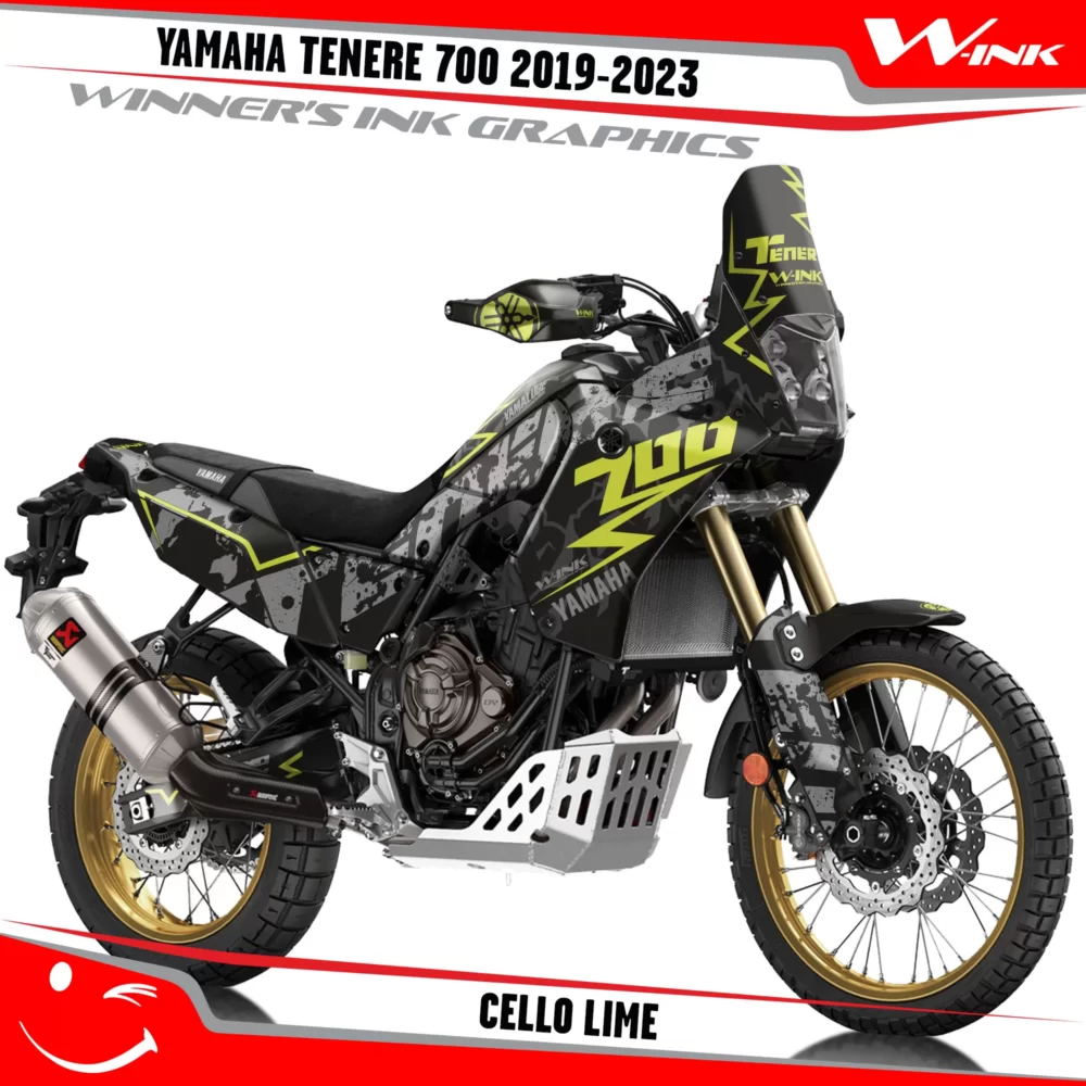 Yamaha-Tenere-700-2019-2020-2021-2022-2023-graphics-kit-and-decals-with-desing-Cello-Lime