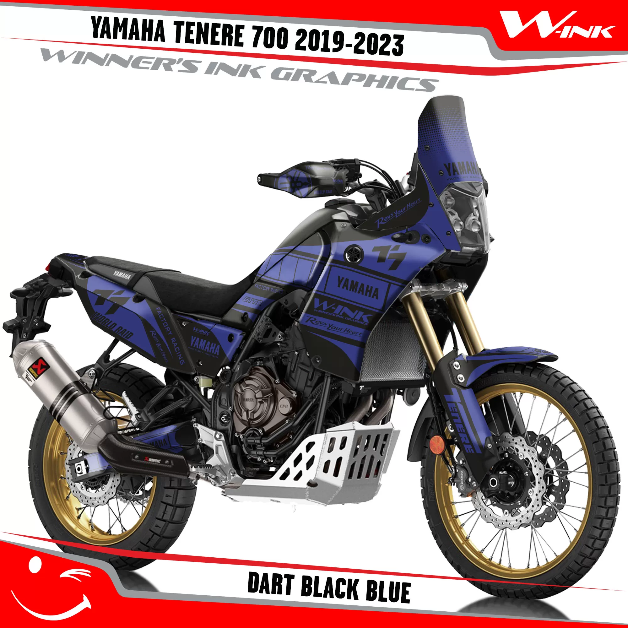 Yamaha-Tenere-700-2019-2020-2021-2022-2023-graphics-kit-and-decals-with-desing-Dart-Full-Black-Blue