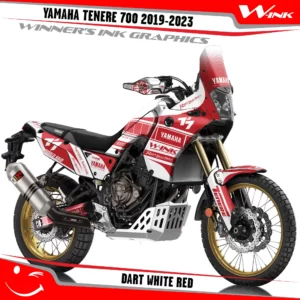 Yamaha-Tenere-700-2019-2020-2021-2022-2023-graphics-kit-and-decals-with-desing-Dart-Full-White-Red