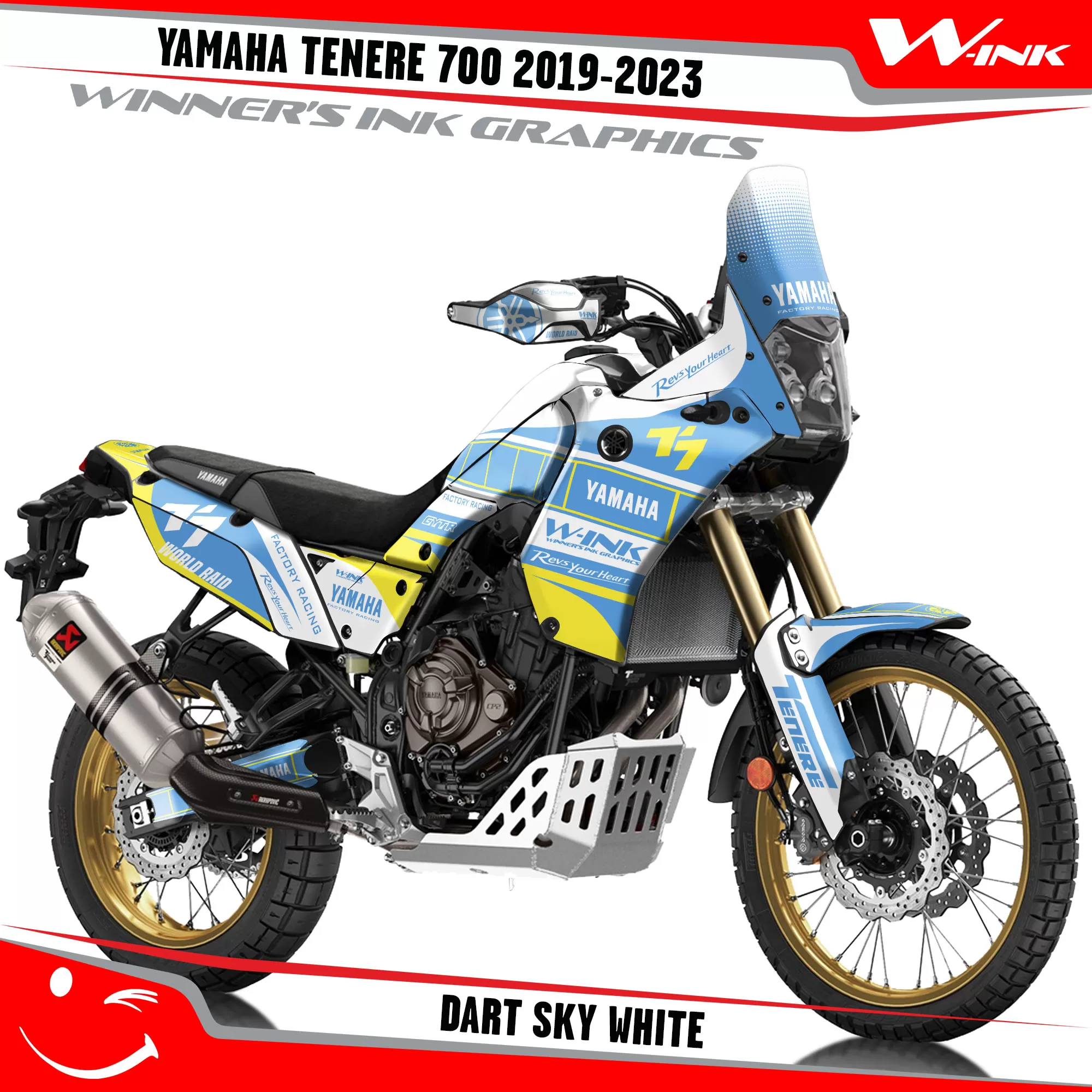 Yamaha-Tenere-700-2019-2020-2021-2022-2023-graphics-kit-and-decals-with-desing-Dart-Sky-White