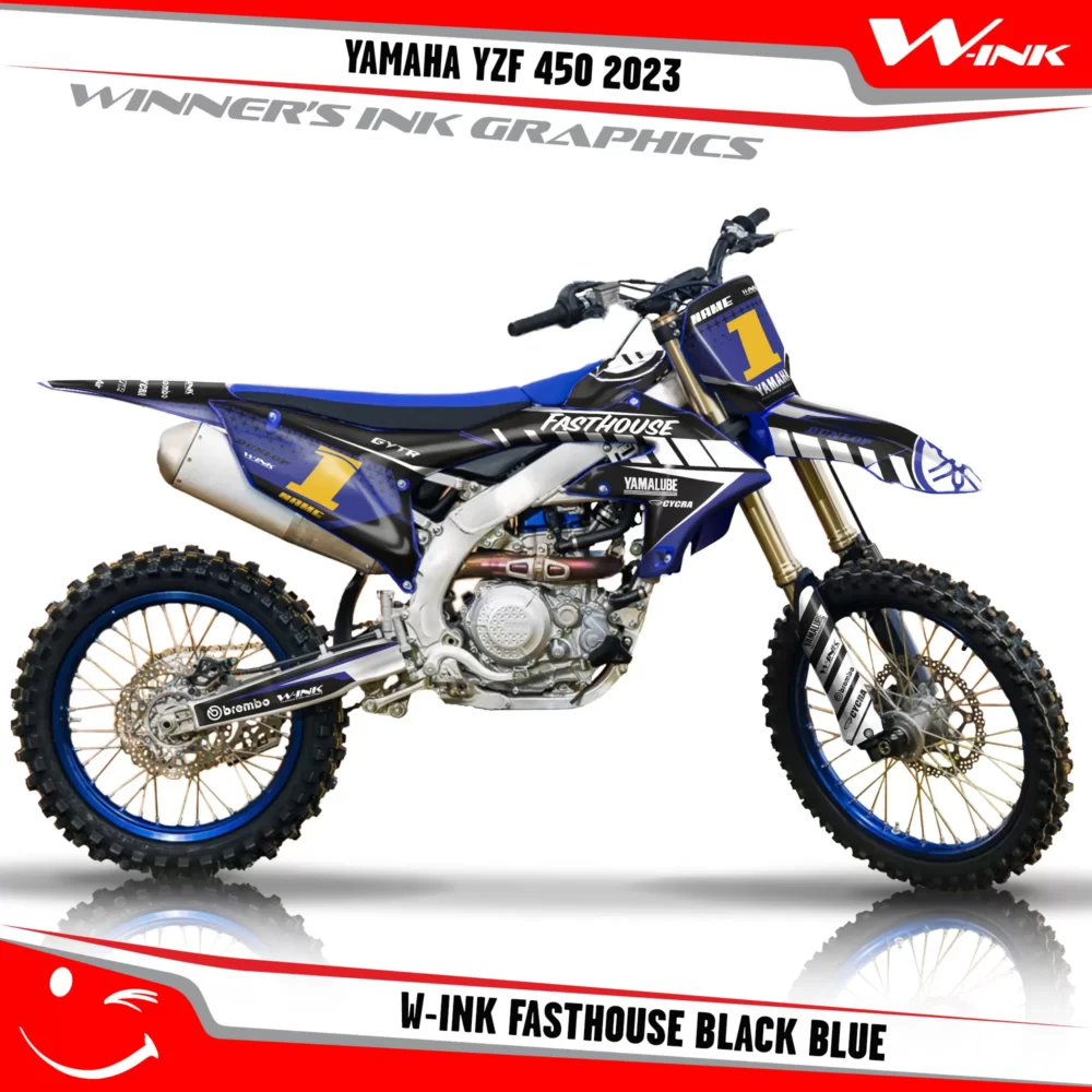 Yamaha-YZF-450-2023-graphics-kit-and-decals-with-design-W-Ink-Fasthouse-Black-Blue