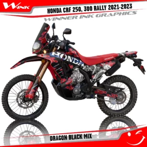 Honda-CRF-250-300-RALLY-2021-2022-2023-graphics-kit-and-decals-Dragon-Black-Mix