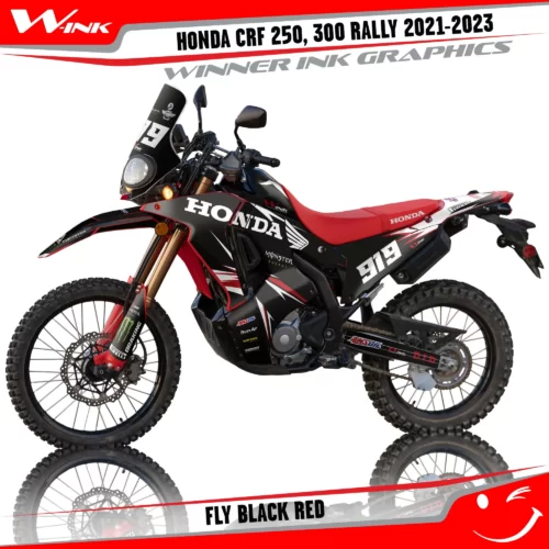 Honda-CRF-250-300-RALLY-2021-2022-2023-graphics-kit-and-decals-Fly-Black-Red