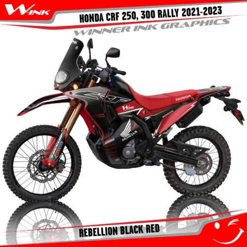 Honda-CRF-250-300-RALLY-2021-2022-2023-graphics-kit-and-decals-Rebellion-Black-Red