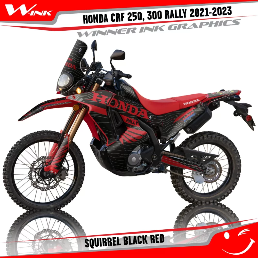 Honda-CRF-250-300-RALLY-2021-2022-2023-graphics-kit-and-decals-Squirrel-Black-Red