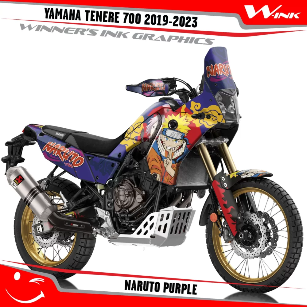 Yamaha-Tenere-700-2019-2020-2021-2022-2023-graphics-kit-and-decals-with-desing-Naruto-Purple