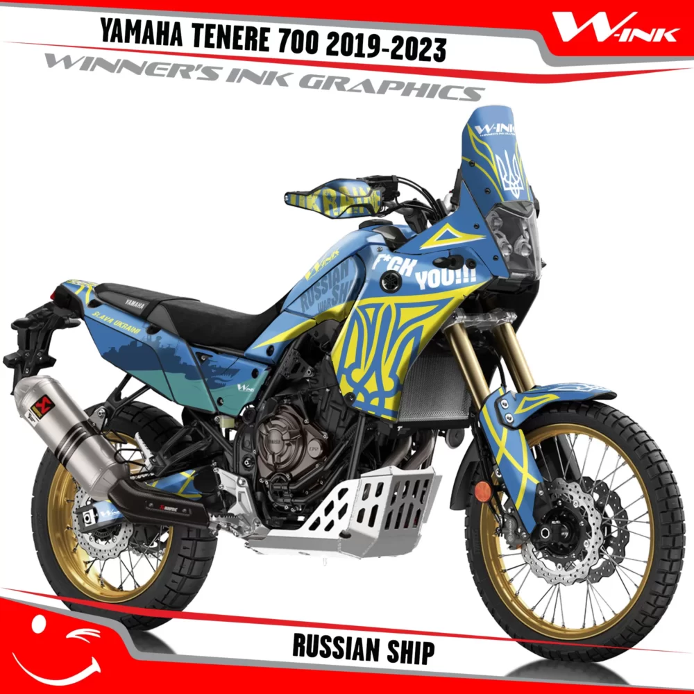 Yamaha-Tenere-700-2019-2020-2021-2022-2023-graphics-kit-and-decals-with-desing-Russian-Ship
