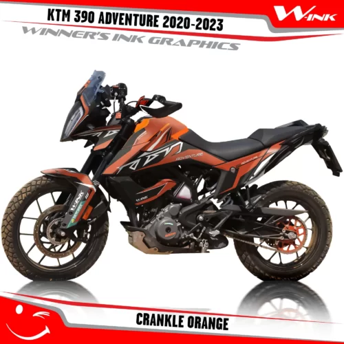 Adventure-390-2020-2021-2022-2023-graphics-kit-and-decals-with-designs-Crankle-Black-Orange