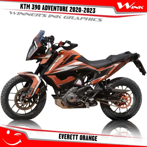 Adventure-390-2020-2021-2022-2023-graphics-kit-and-decals-with-designs-Everett-Standart-Orange