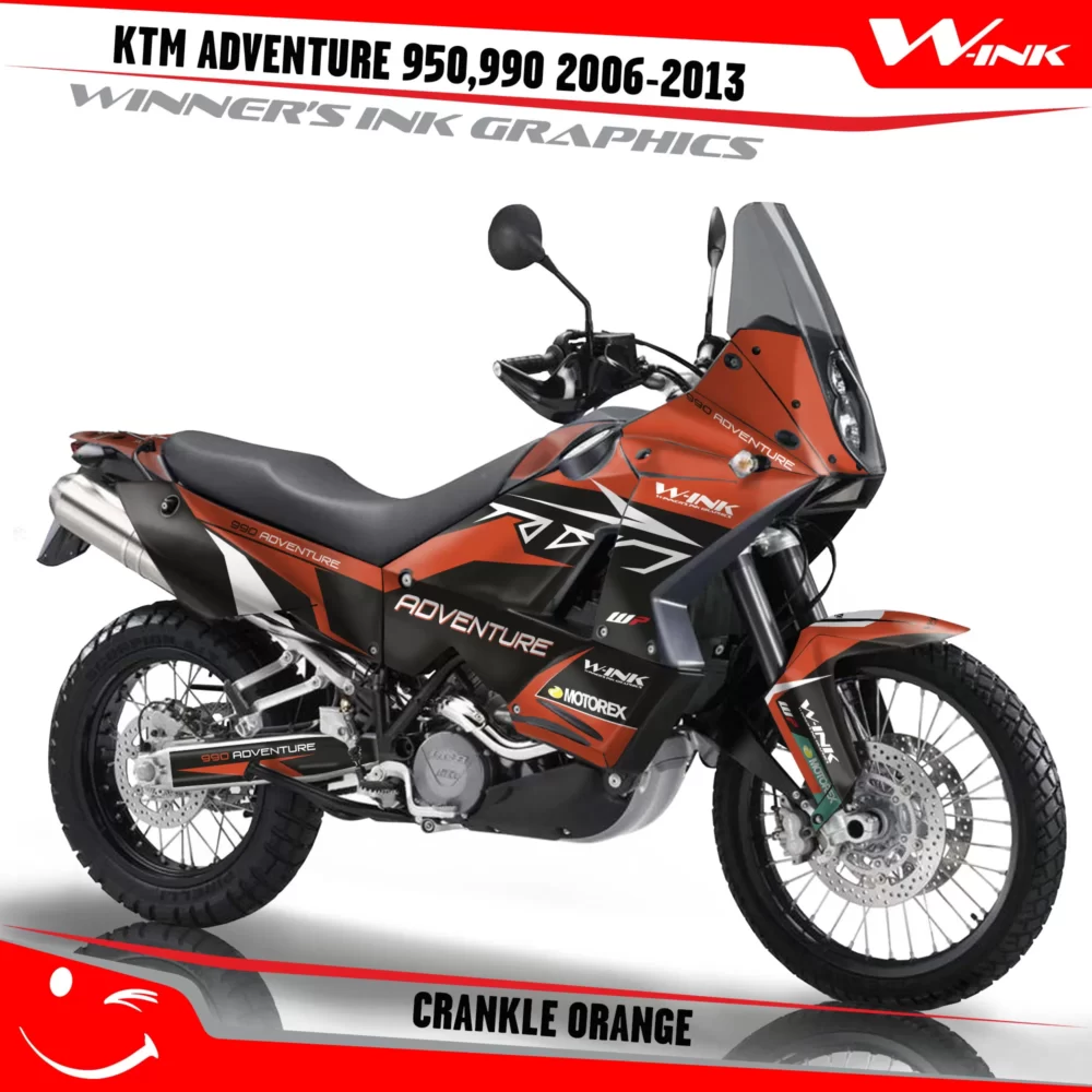 For-KTM-Adventure-950-990-2006-2007-2008-2009-2010-2011-2012-2013-graphics-kit-and-decals-with-designs-Crankle-Black-Orange