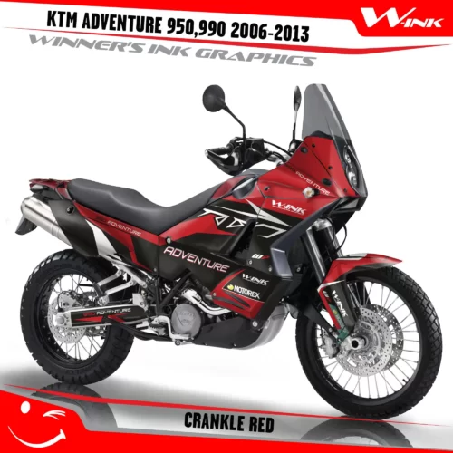 For-KTM-Adventure-950-990-2006-2007-2008-2009-2010-2011-2012-2013-graphics-kit-and-decals-with-designs-Crankle-Black-Red