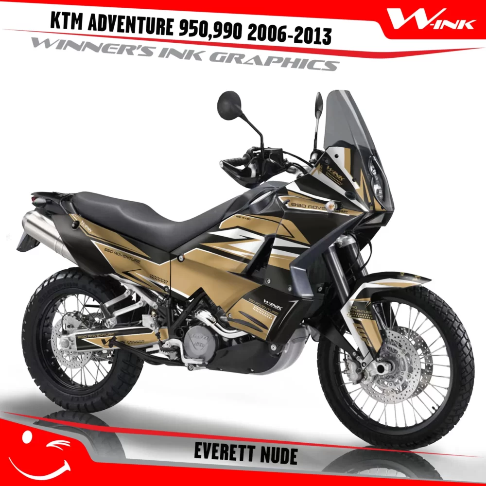 For-KTM-Adventure-950-990-2006-2007-2008-2009-2010-2011-2012-2013-graphics-kit-and-decals-with-designs-Everett-Black-Nude