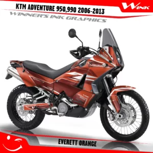 For-KTM-Adventure-950-990-2006-2007-2008-2009-2010-2011-2012-2013-graphics-kit-and-decals-with-designs-Everett-Full-Orange