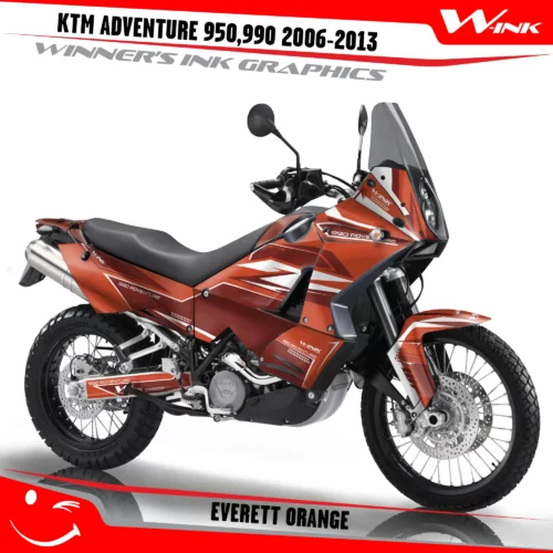 For-KTM-Adventure-950-990-2006-2007-2008-2009-2010-2011-2012-2013-graphics-kit-and-decals-with-designs-Everett-Full-Orange