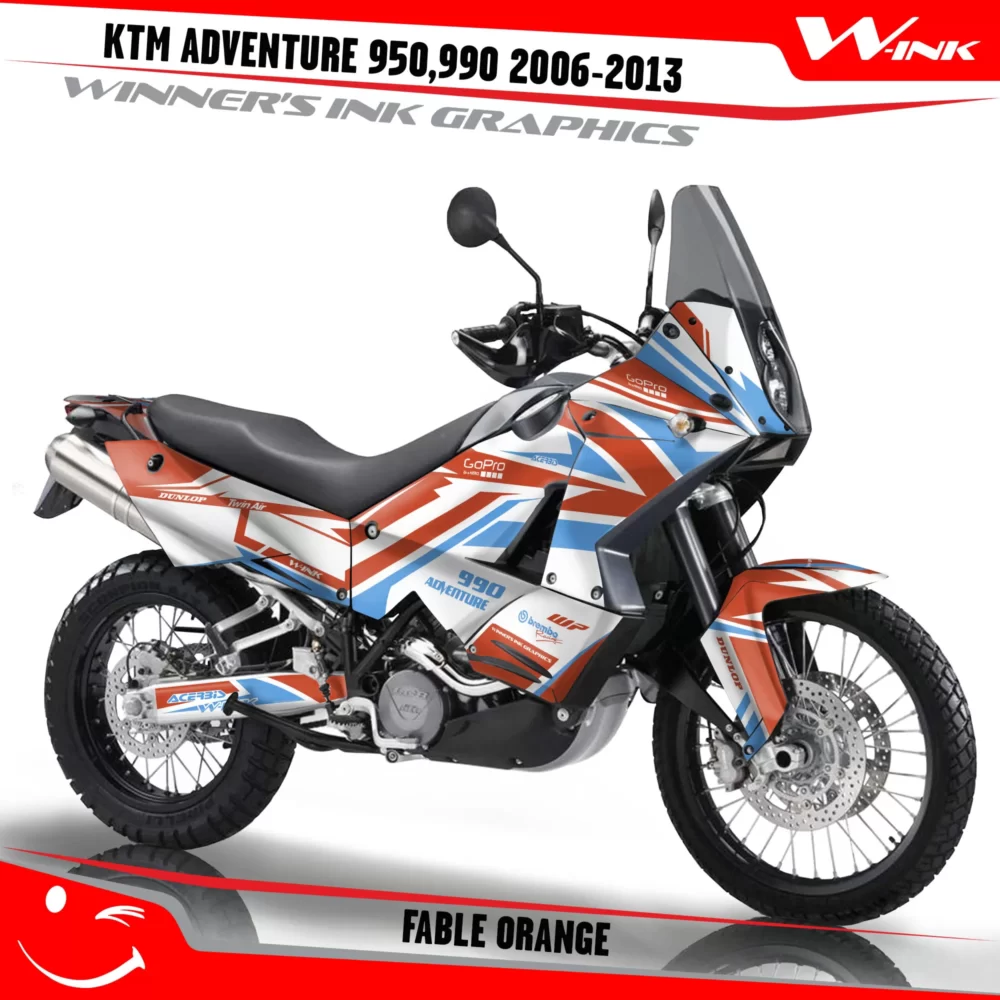 For-KTM-Adventure-950-990-2006-2007-2008-2009-2010-2011-2012-2013-graphics-kit-and-decals-with-designs-Fable-Colourful-White-Orange