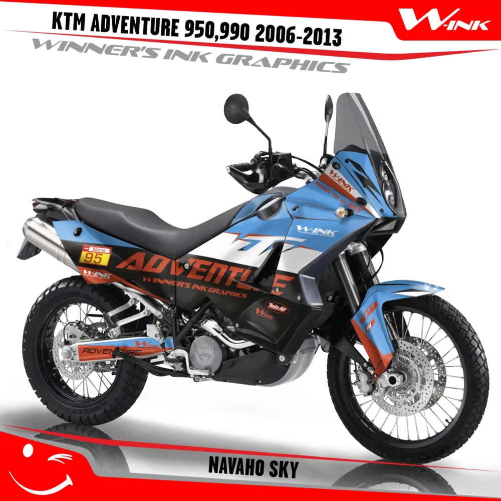 For-KTM-Adventure-950-990-2006-2007-2008-2009-2010-2011-2012-2013-graphics-kit-and-decals-with-designs-Navaho-Black-Sky