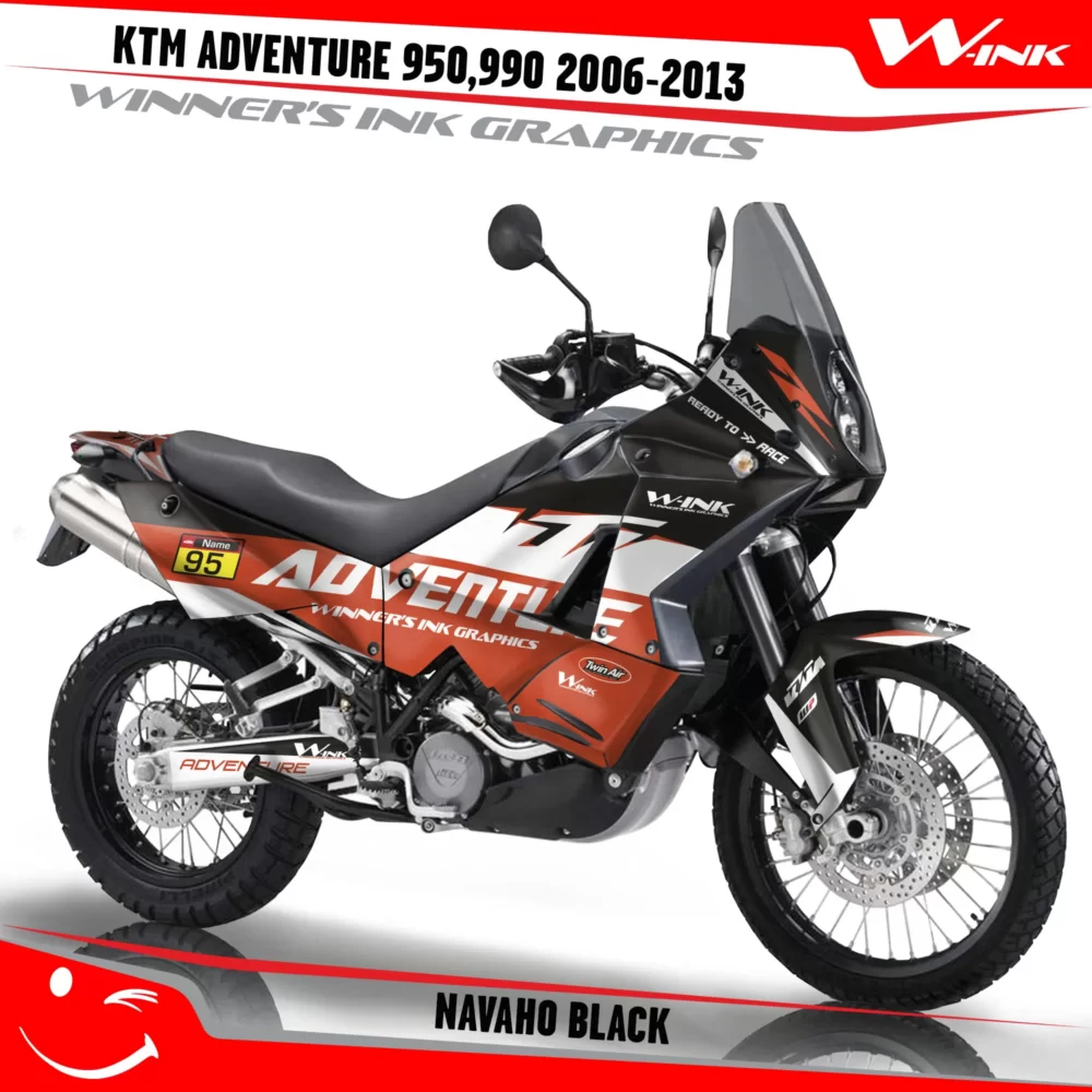 For-KTM-Adventure-950-990-2006-2007-2008-2009-2010-2011-2012-2013-graphics-kit-and-decals-with-designs-Navaho-Orange-Black