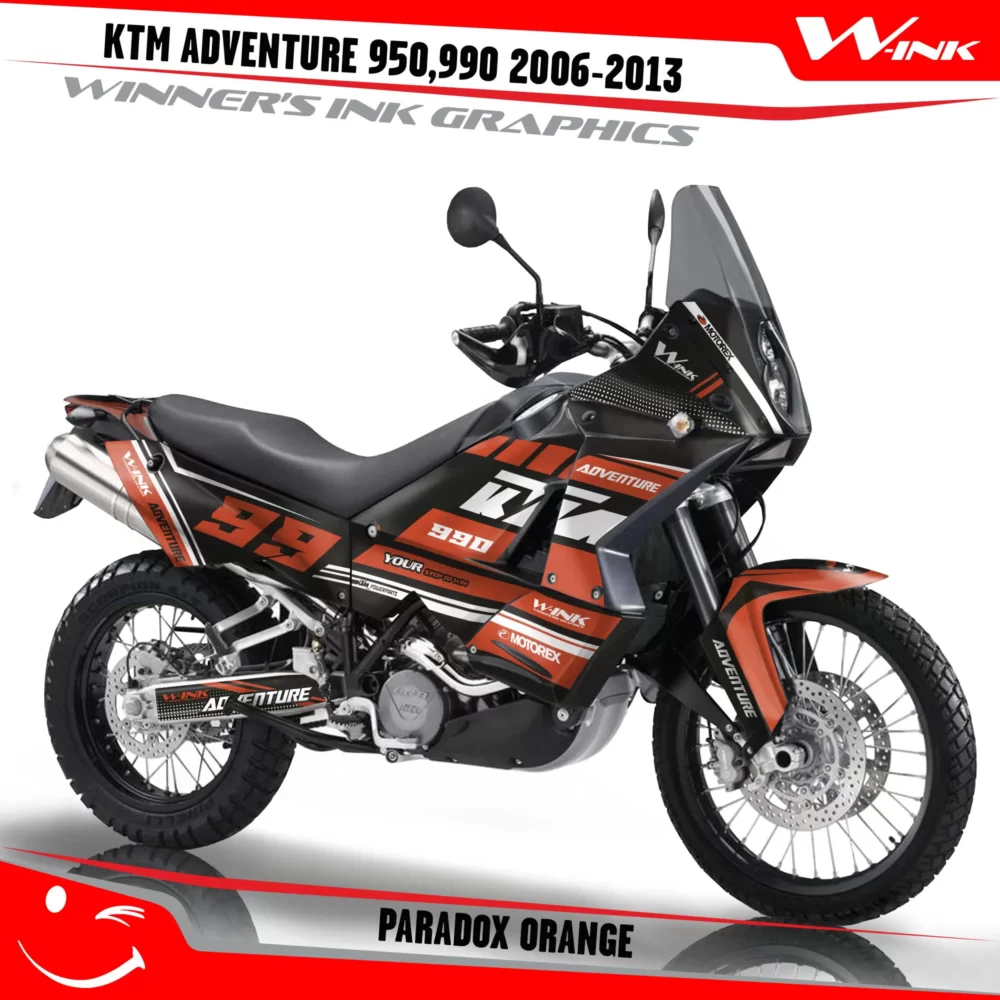 For-KTM-Adventure-950-990-2006-2007-2008-2009-2010-2011-2012-2013-graphics-kit-and-decals-with-designs-Paradox-Black-Orange