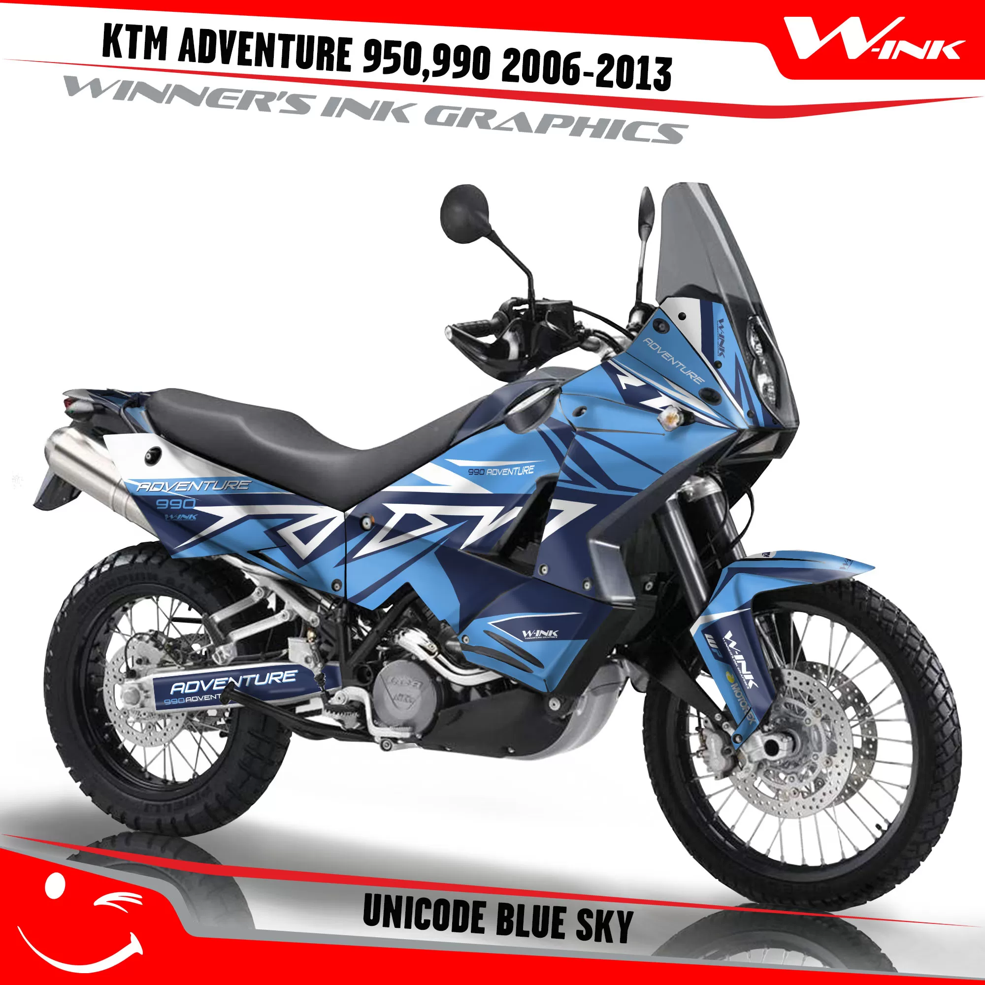 Decals for KTM Adventure 950 990 2006 2013 Unicode Colourful