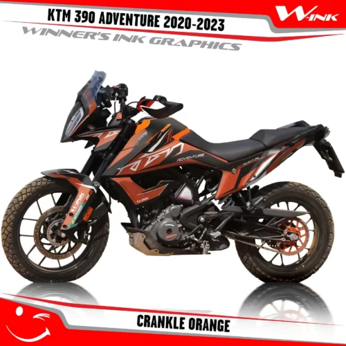Adventure-390-2020-2021-2022-2023-graphics-kit-and-decals-with-designs-Crankle-Full-Orange