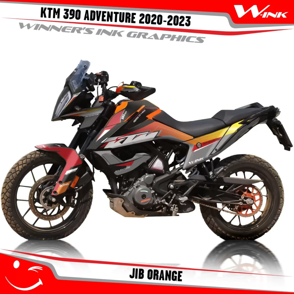 Adventure-390-2020-2021-2022-2023-graphics-kit-and-decals-with-designs-Jib-Colourful-Orange