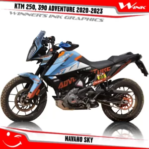 Adventure-390-2020-2021-2022-2023-graphics-kit-and-decals-with-designs-Navaho-Black-Sky