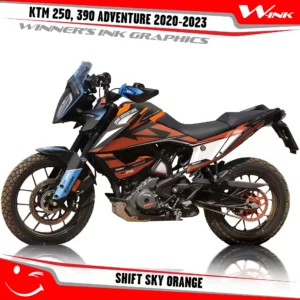 Adventure-390-2020-2021-2022-2023-graphics-kit-and-decals-with-designs-Shift-Colourful-Sky-Orange
