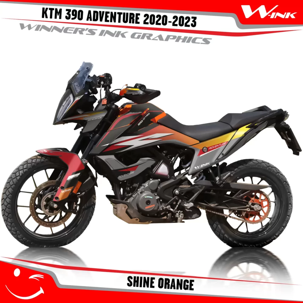 Adventure-390-2020-2021-2022-2023-graphics-kit-and-decals-with-designs-Shine-Colorful-Orange