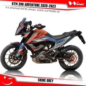 Adventure-390-2020-2021-2022-2023-graphics-kit-and-decals-with-designs-Shine-Grey