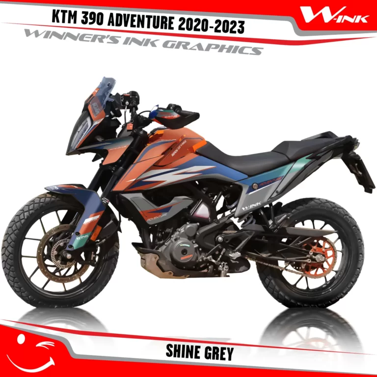 Adventure-390-2020-2021-2022-2023-graphics-kit-and-decals-with-designs-Shine-Grey