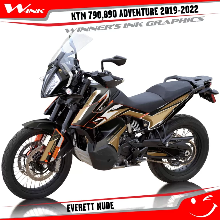 Adventure-790-890-2019-2020-2021-2022-graphics-kit-and-decals-with-designs-Everett-Black-Nude
