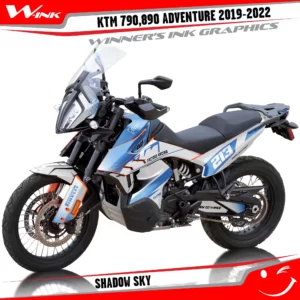 Adventure-790-890-2019-2020-2021-2022-graphics-kit-and-decals-with-designs-Shadow-White-Sky