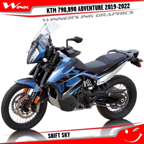 Adventure-790-890-2019-2020-2021-2022-graphics-kit-and-decals-with-designs-Shift-Standart-Sky
