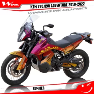 Adventure-790-890-2019-2020-2021-2022-graphics-kit-and-decals-with-designs-Summer