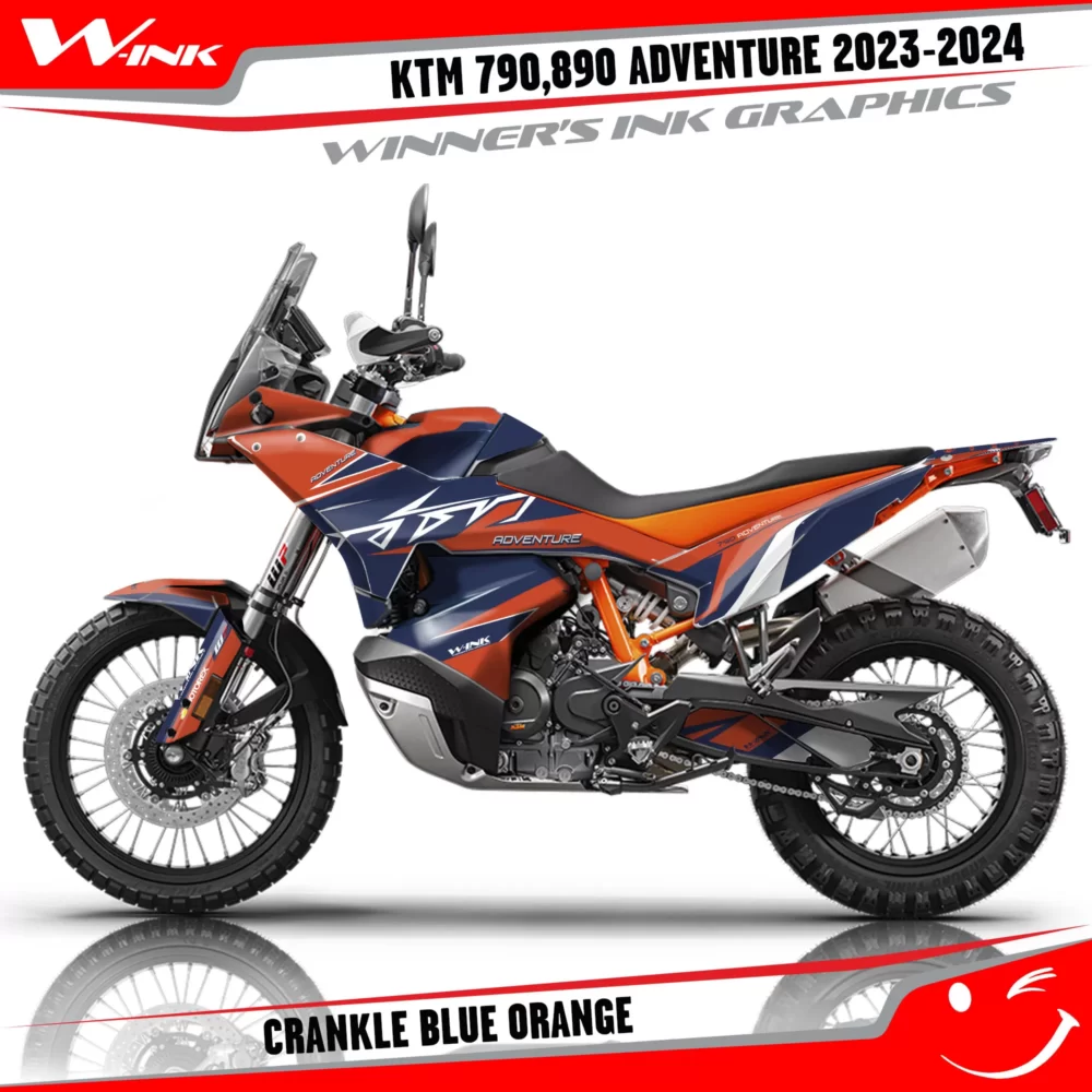 Adventure-790-890-2023-2024-graphics-kit-and-decals-with-design-Crankle-Colourful-Blue-Orange