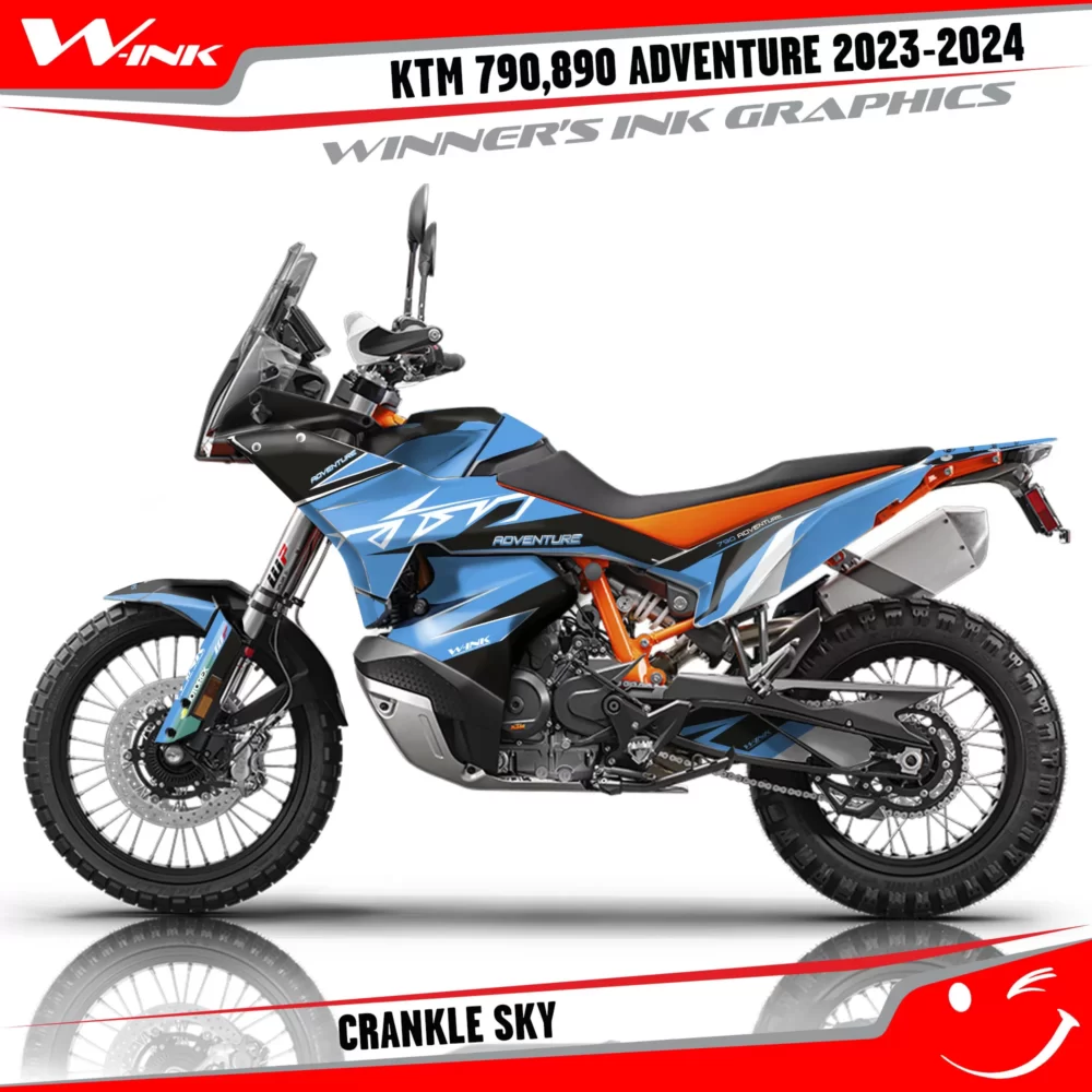Adventure-790-890-2023-2024-graphics-kit-and-decals-with-design-Crankle-Full-Sky