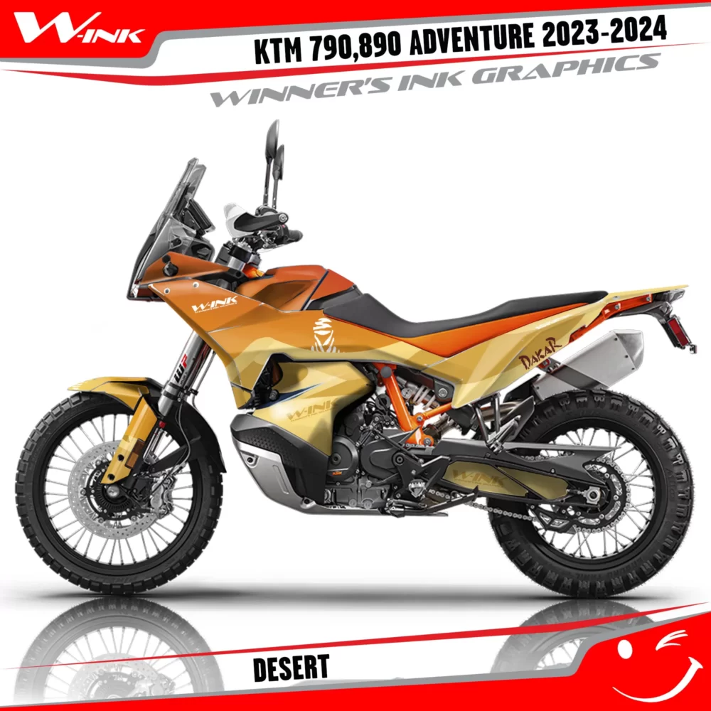 Adventure-790-890-2023-2024-graphics-kit-and-decals-with-design-Desert