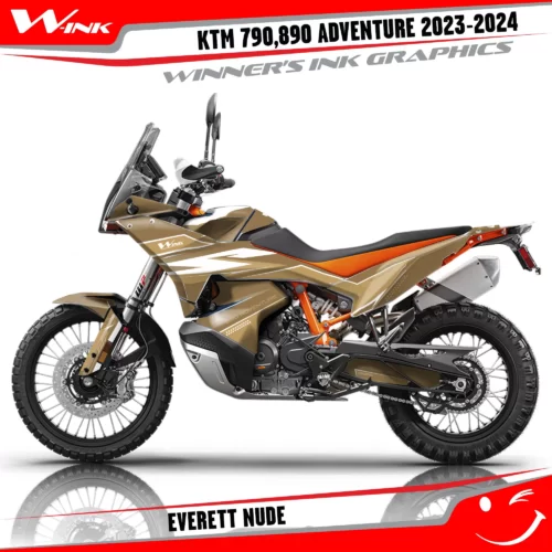 Adventure-790-890-2023-2024-graphics-kit-and-decals-with-design-Everett-Full-Nude