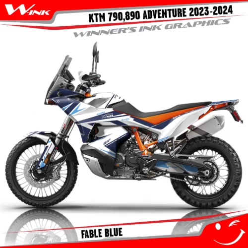 Adventure-790-890-2023-2024-graphics-kit-and-decals-with-design-Fable-Colouful-White-Blue