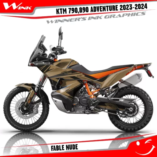 Adventure-790-890-2023-2024-graphics-kit-and-decals-with-design-Fable-Full-Black-Nude