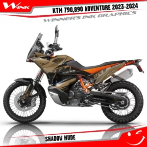 Adventure-790-890-2023-2024-graphics-kit-and-decals-with-design-Shadow-Full-Nude