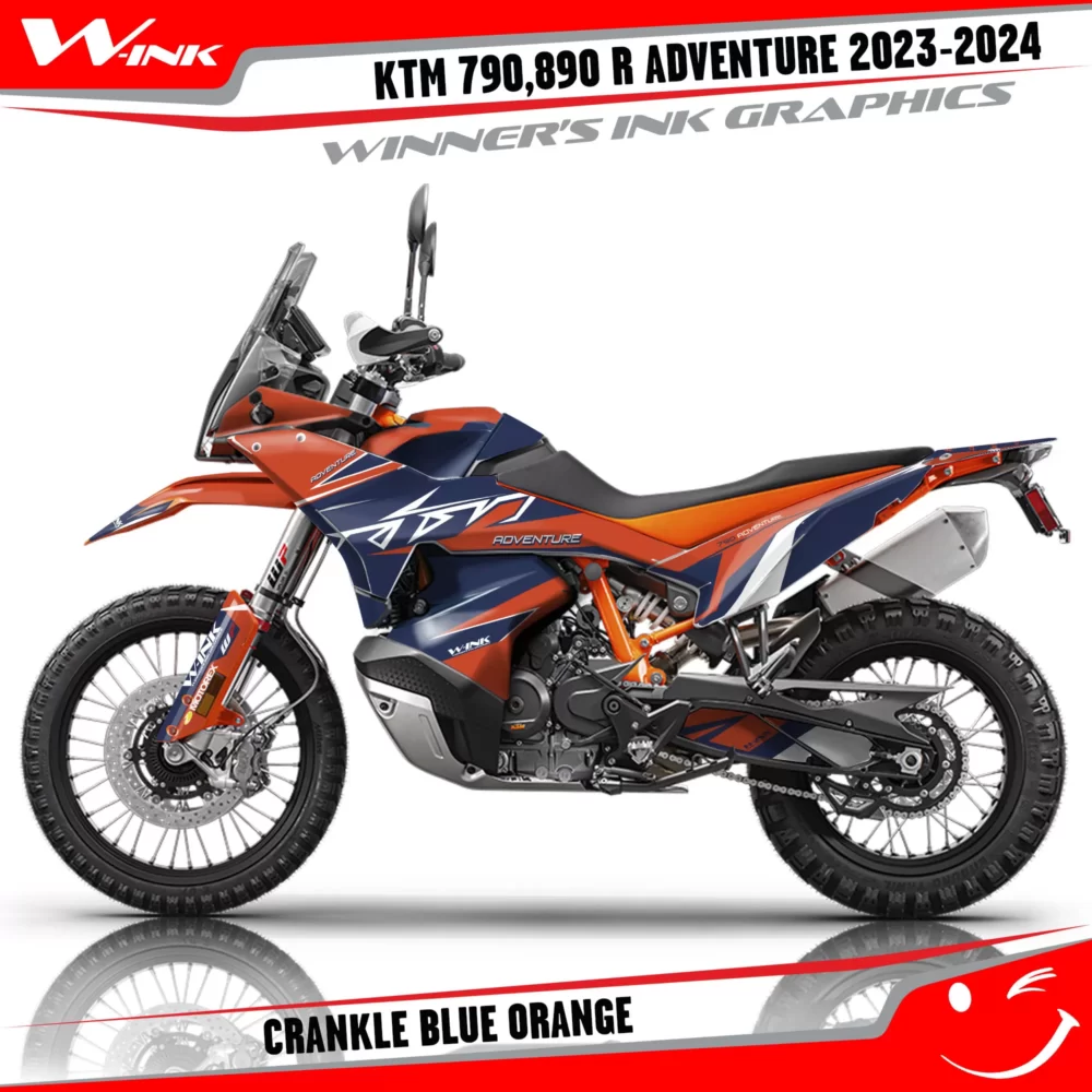 Adventure-790-890-R-2023-2024-graphics-kit-and-decals-with-design-Crankle-Colourful-Blue-Orange