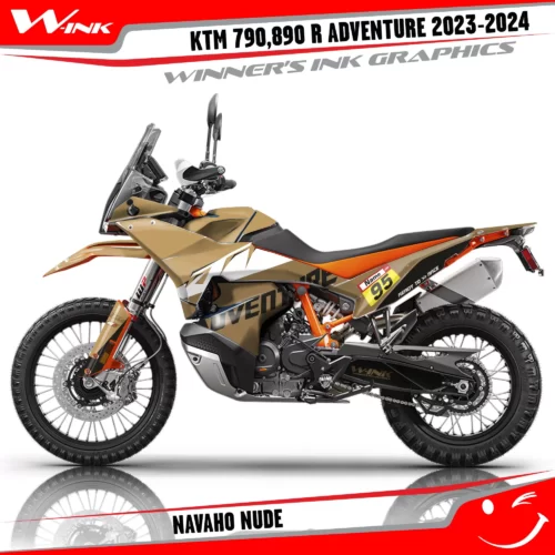 Adventure-790-890-R-2023-2024-graphics-kit-and-decals-with-design-Navaho-Full-Nude