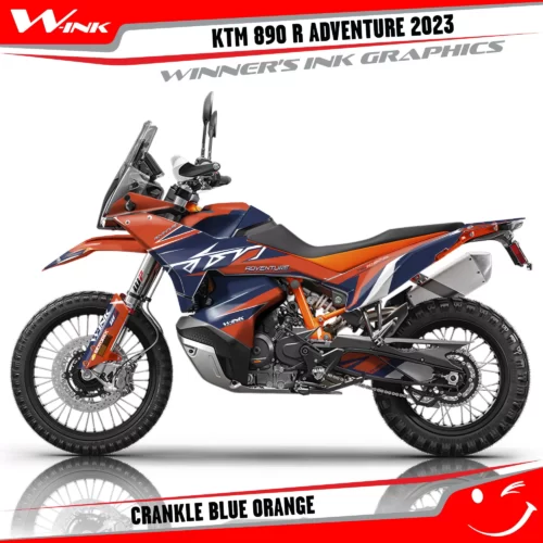 Adventure-890-R-2023-graphics-kit-and-decals-with-design-Crankle-Colourful-Blue-Orange