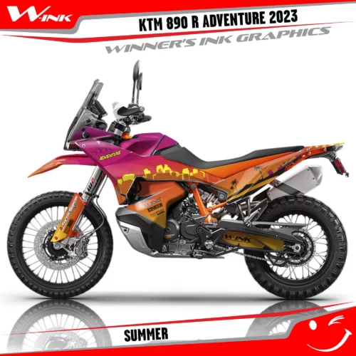 Adventure-890-R-2023-graphics-kit-and-decals-with-design-Summer