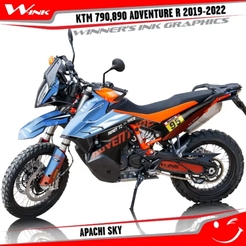 Adventure-R-790-890-2019-2020-2021-2022-graphics-kit-and-decals-with-designs-Apachi-Black-Sky