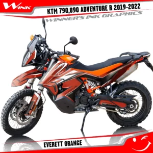Adventure-R-790-890-2019-2020-2021-2022-graphics-kit-and-decals-with-designs-Everett-Standart-Orange